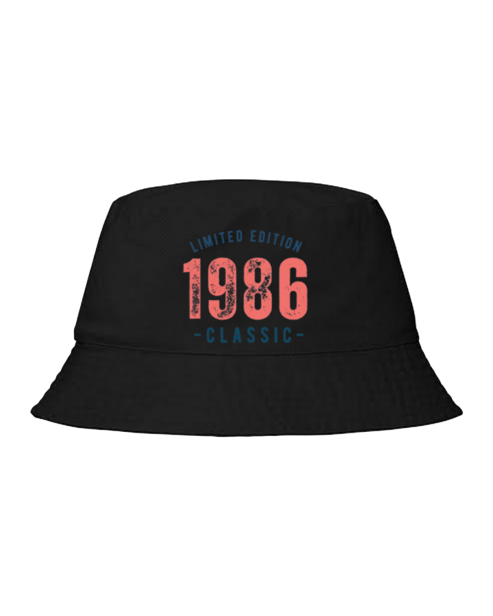 age Bucket hat Fishman hat cap Black 1986