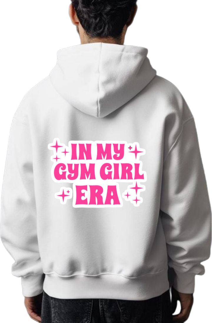 workout gym pilates Oversize Hoodie White Back 14