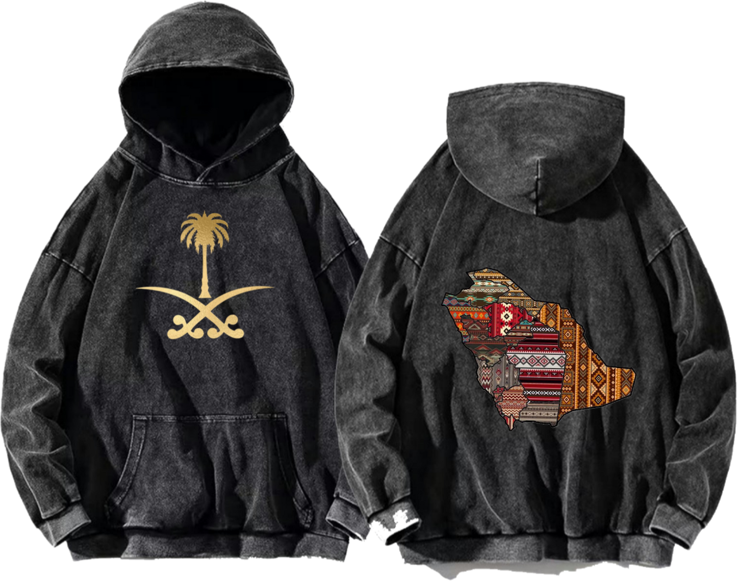 SaudIa Arabia saudi Oversize Hoodie Washed gray 14
