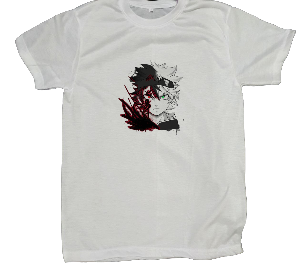 Black clover t- shirt fat White 7