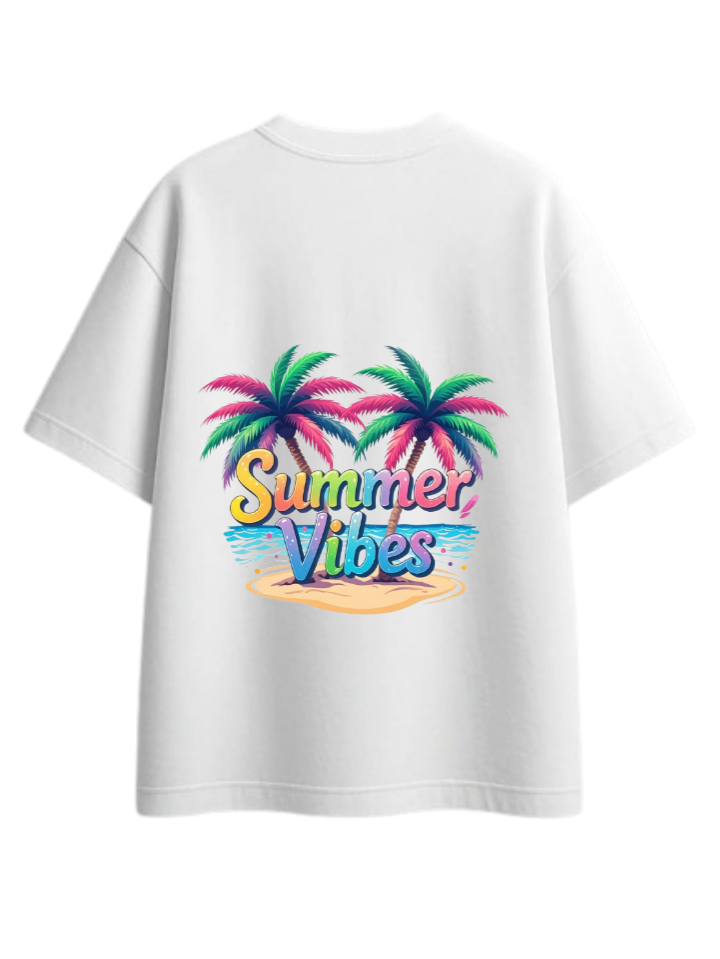 Summer Vibes t- shirt White Back 14