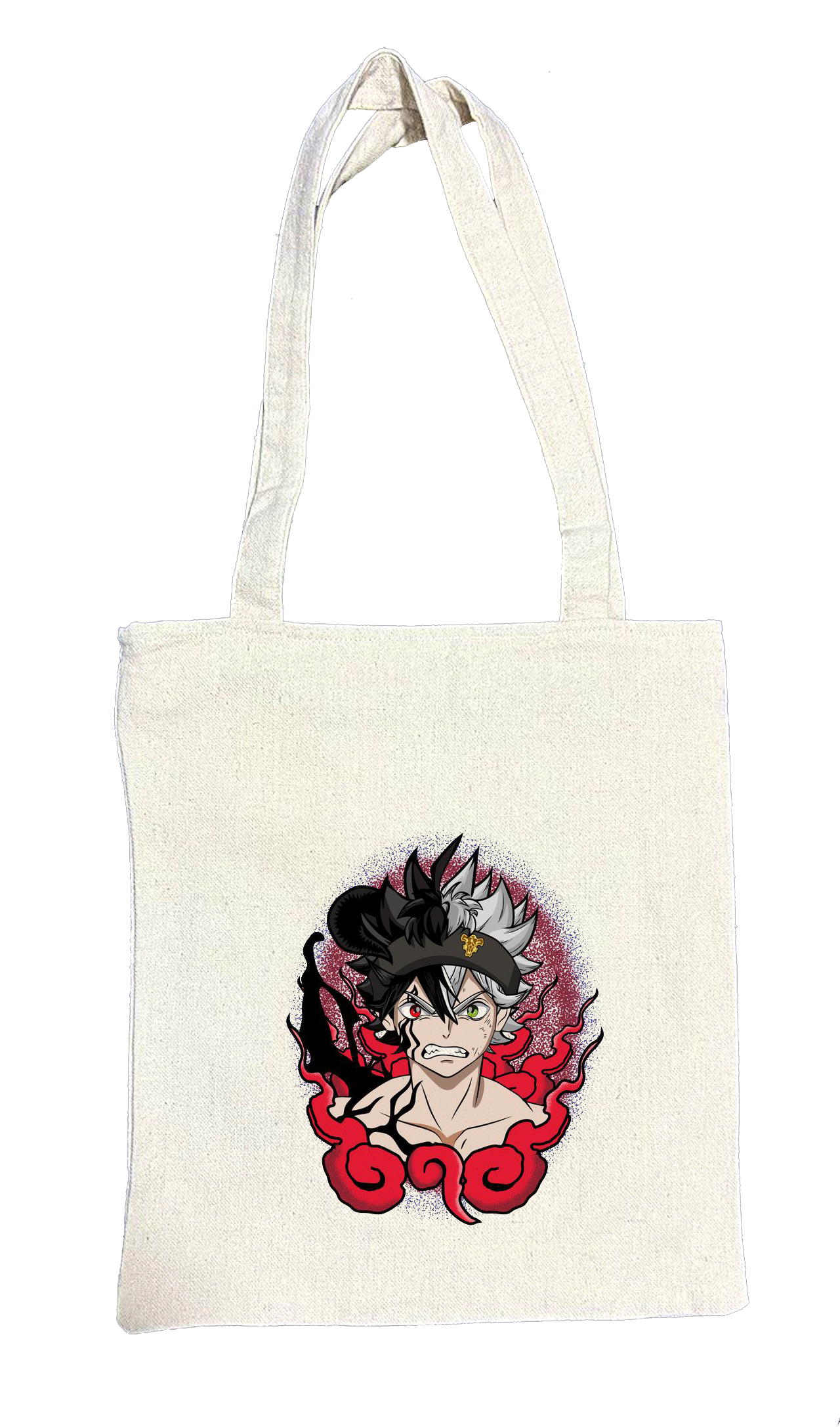 Black clover tote bag beige 7
