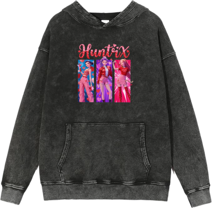 Hunterix kpop Oversize Hoodie Washed gray 14