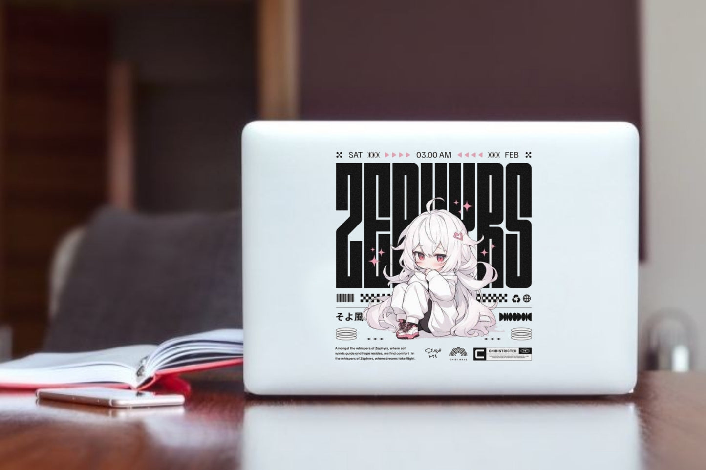 RANDOM ANIME GIRL Laptop Sticker 14