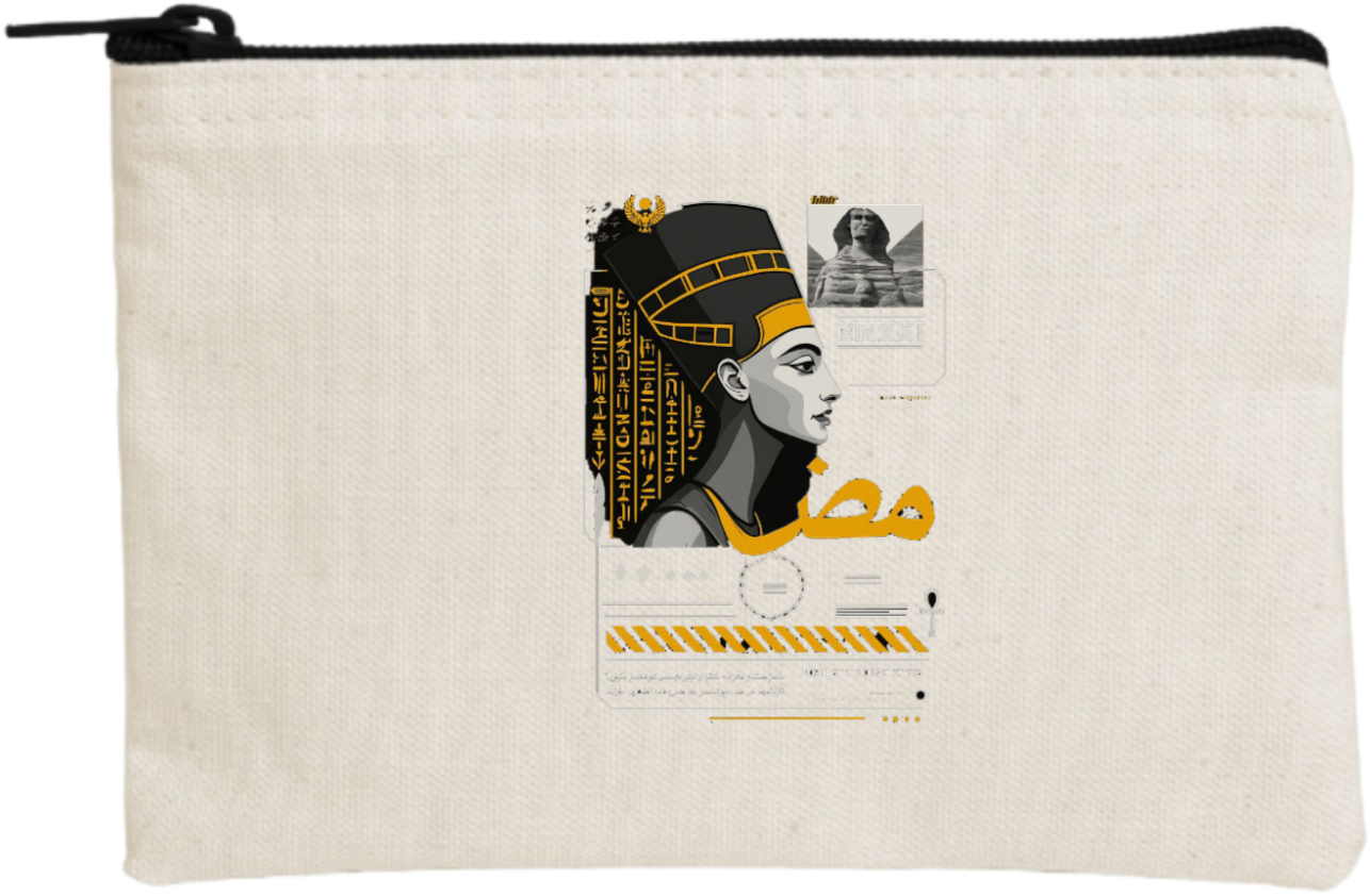 Egypt wallet pencil case Beige 14