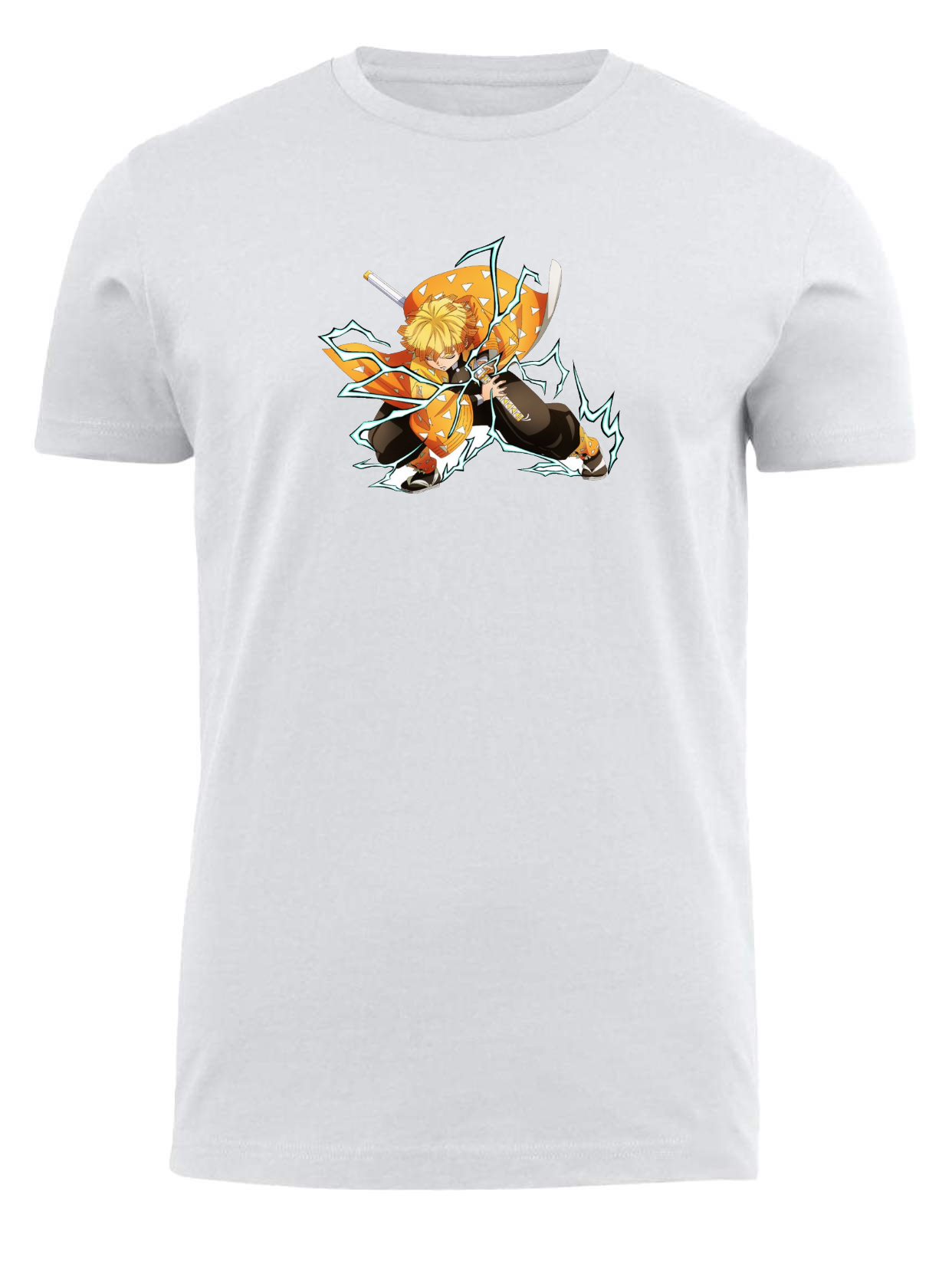 Anime Demon slayer nezuko tanjiro t- shirt fit White 14