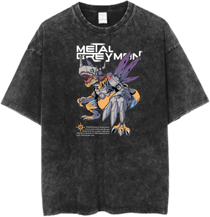 Digimon Adventure t- shirt Over Size Washed 14