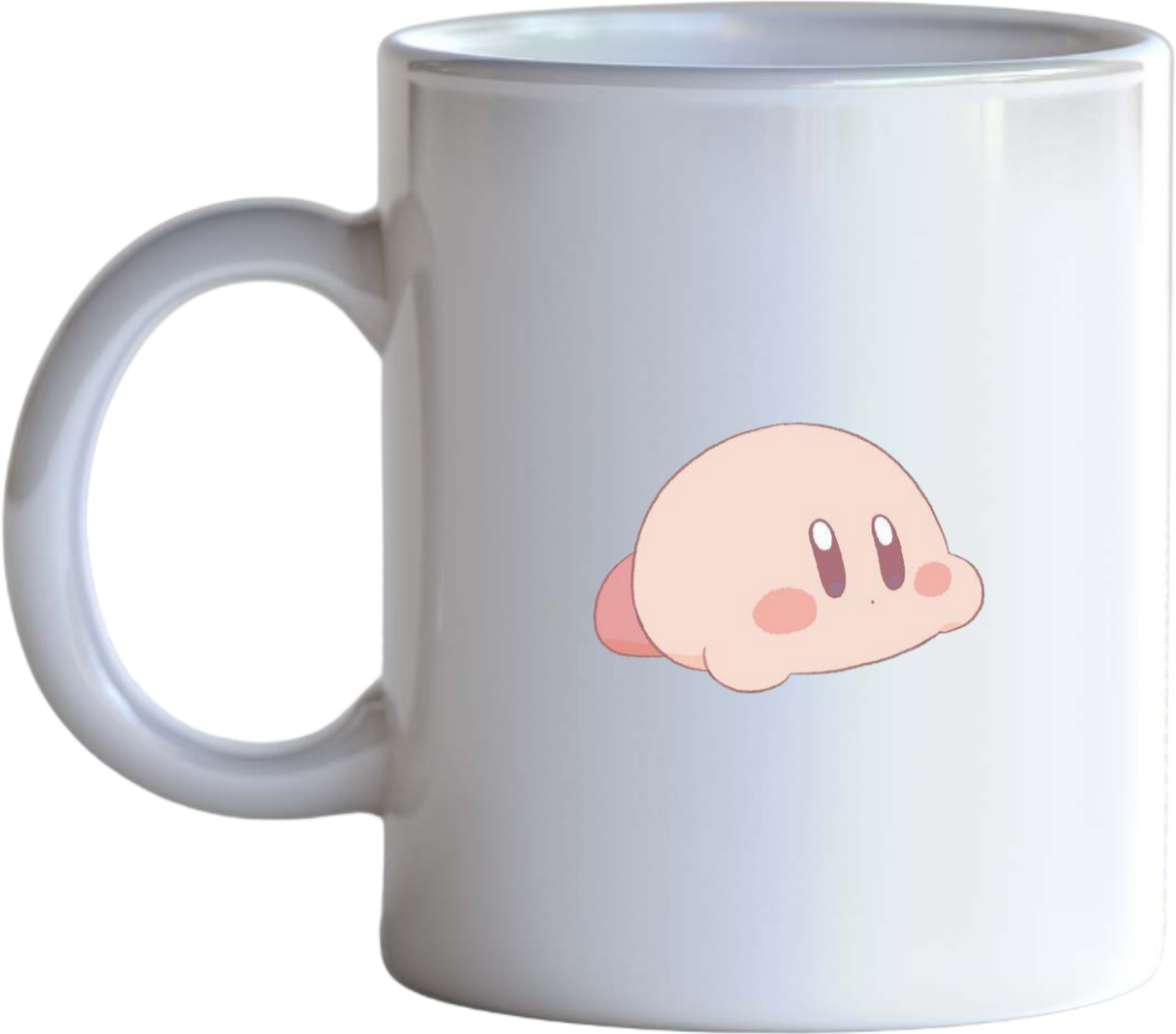 Cute Pink Bunny Kirby Ceramic Coffee Mug, Kawaii Anime Gaming Cute Mug for Women and Kids, Funny Novelty Tea Cup, 11 oz 14