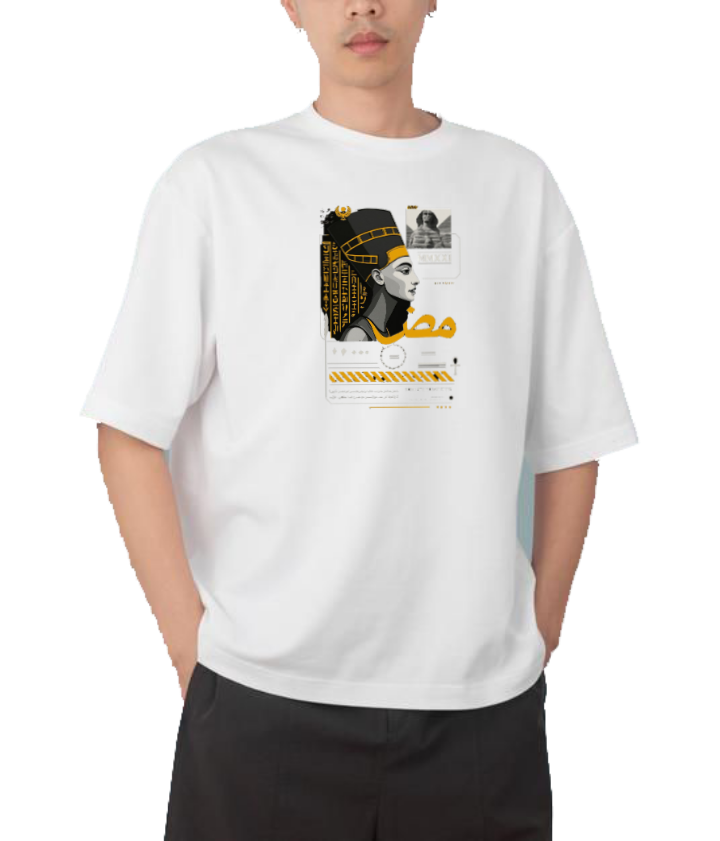 Egypt t- shirt Over Size White 14