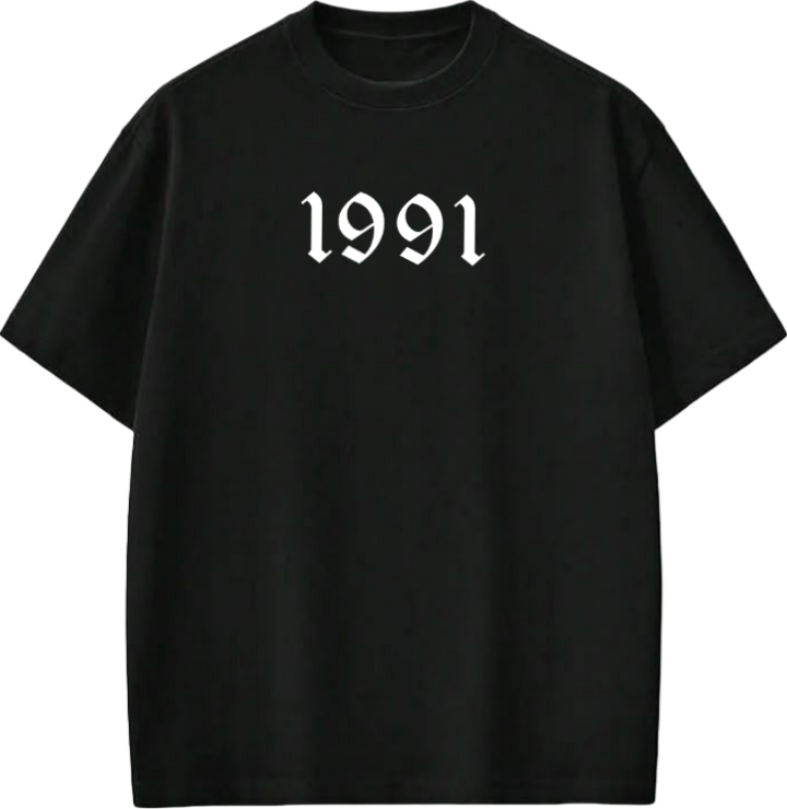 age t- shirt Black 1991