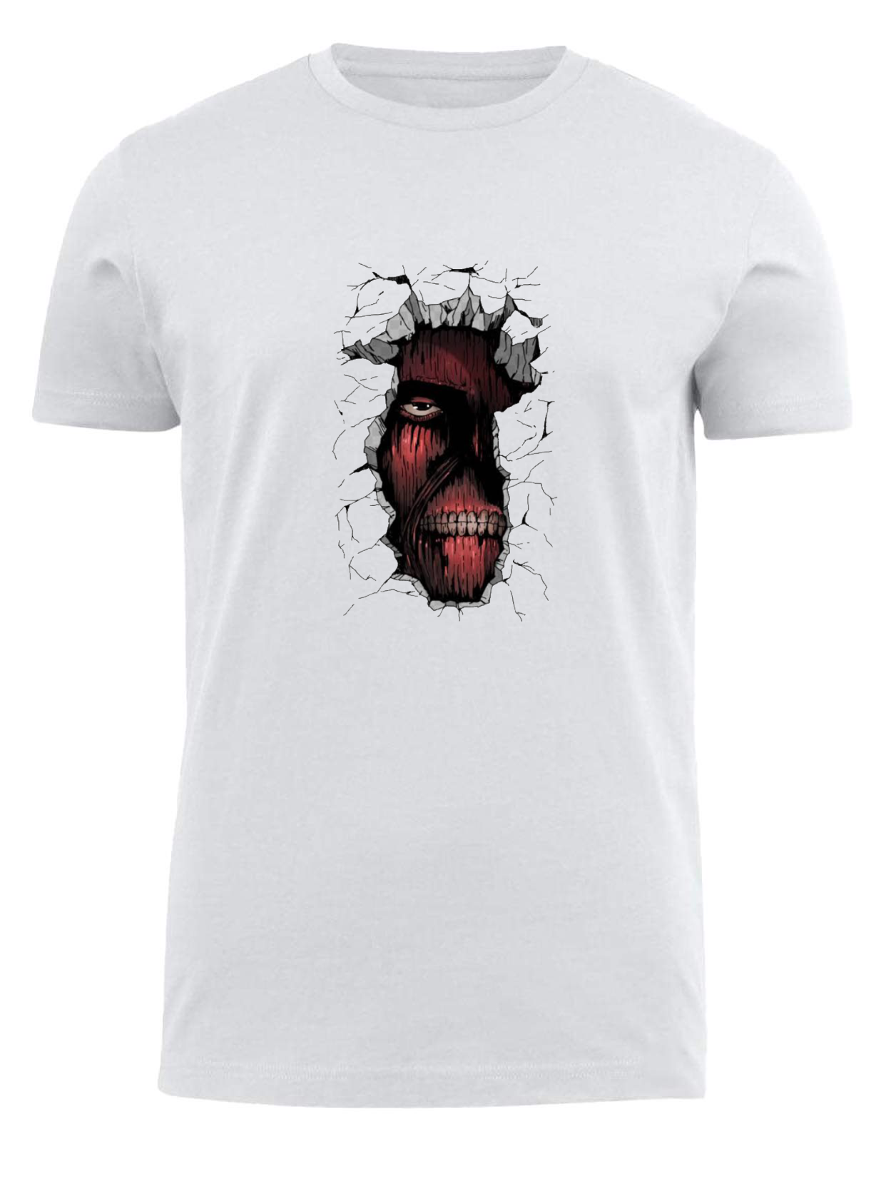 Anime Attack on titan shingeki no kyojin eren levi mikasa Aot white fit t- shirt 14