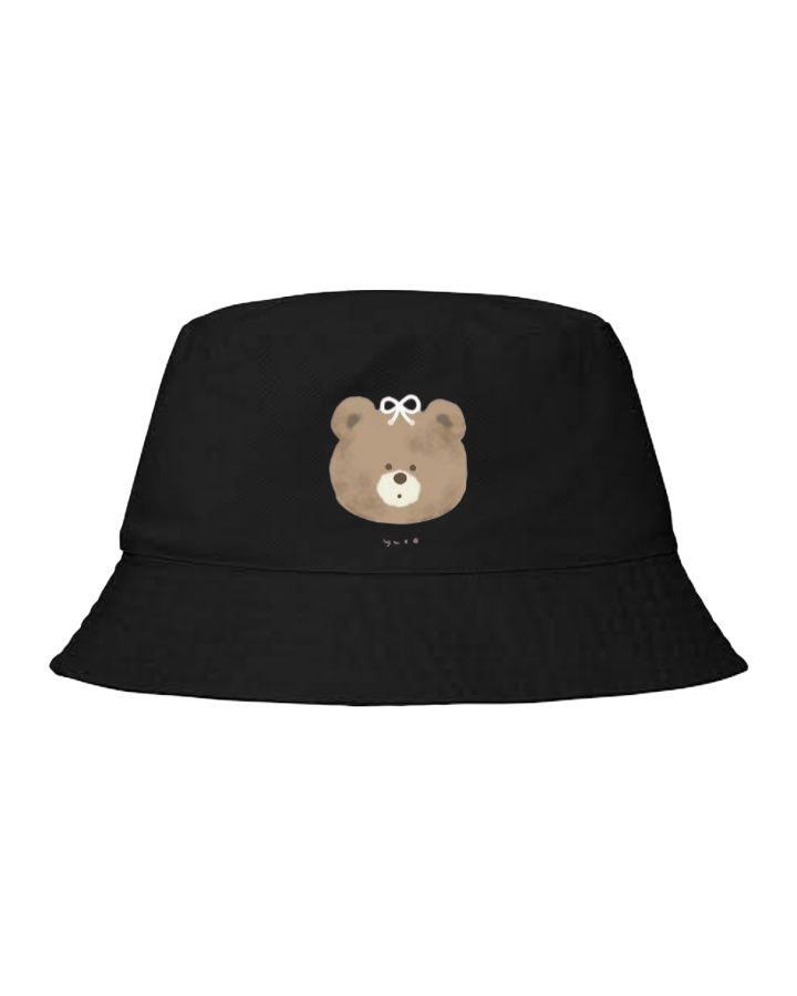 bear Bucket hat Fishman hat cap Black 14