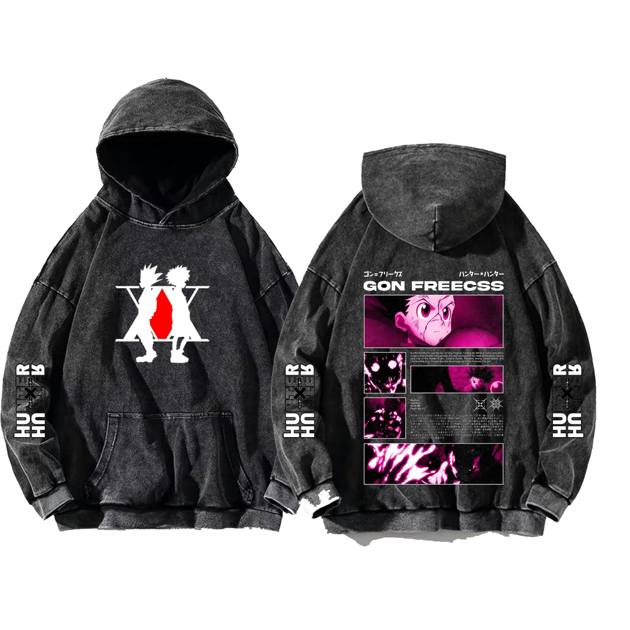 Hunter × Hunter One Size hoodie Washed Back 14