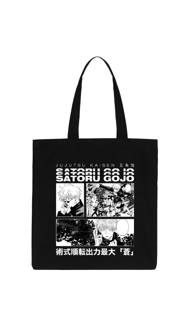 jujutsu kaisen GOJO tote bag Black 14