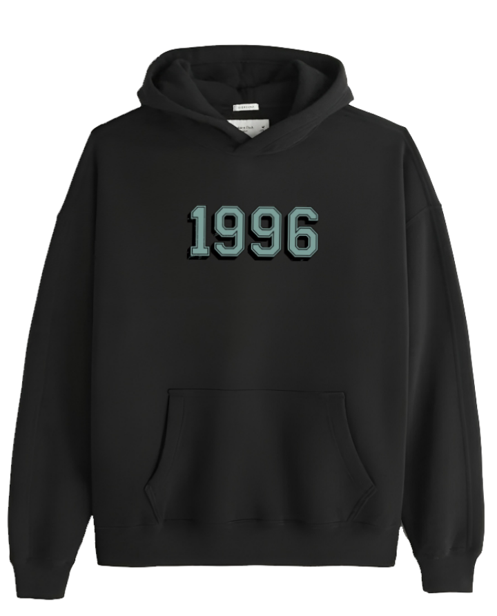 age Oversize Hoodie Black 1996