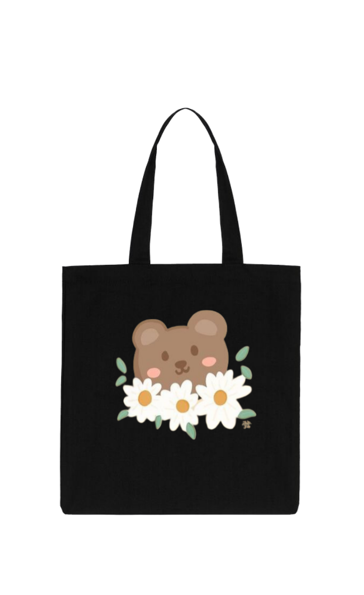 bear tote bag Black 15