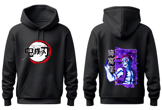 Anime Demon slayer nezuko tanjiro Oversize Hoodie Black 14