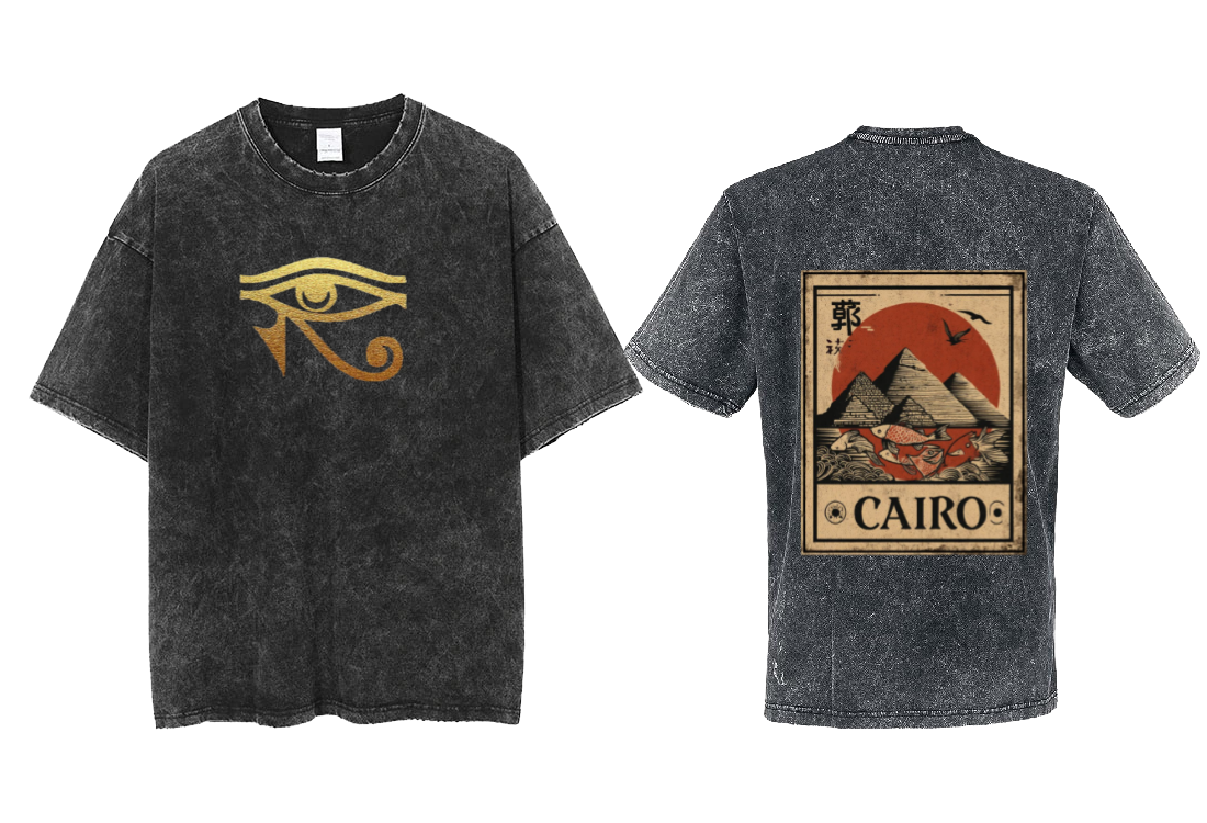 Egypt t- shirt Over Size Washed Back 14