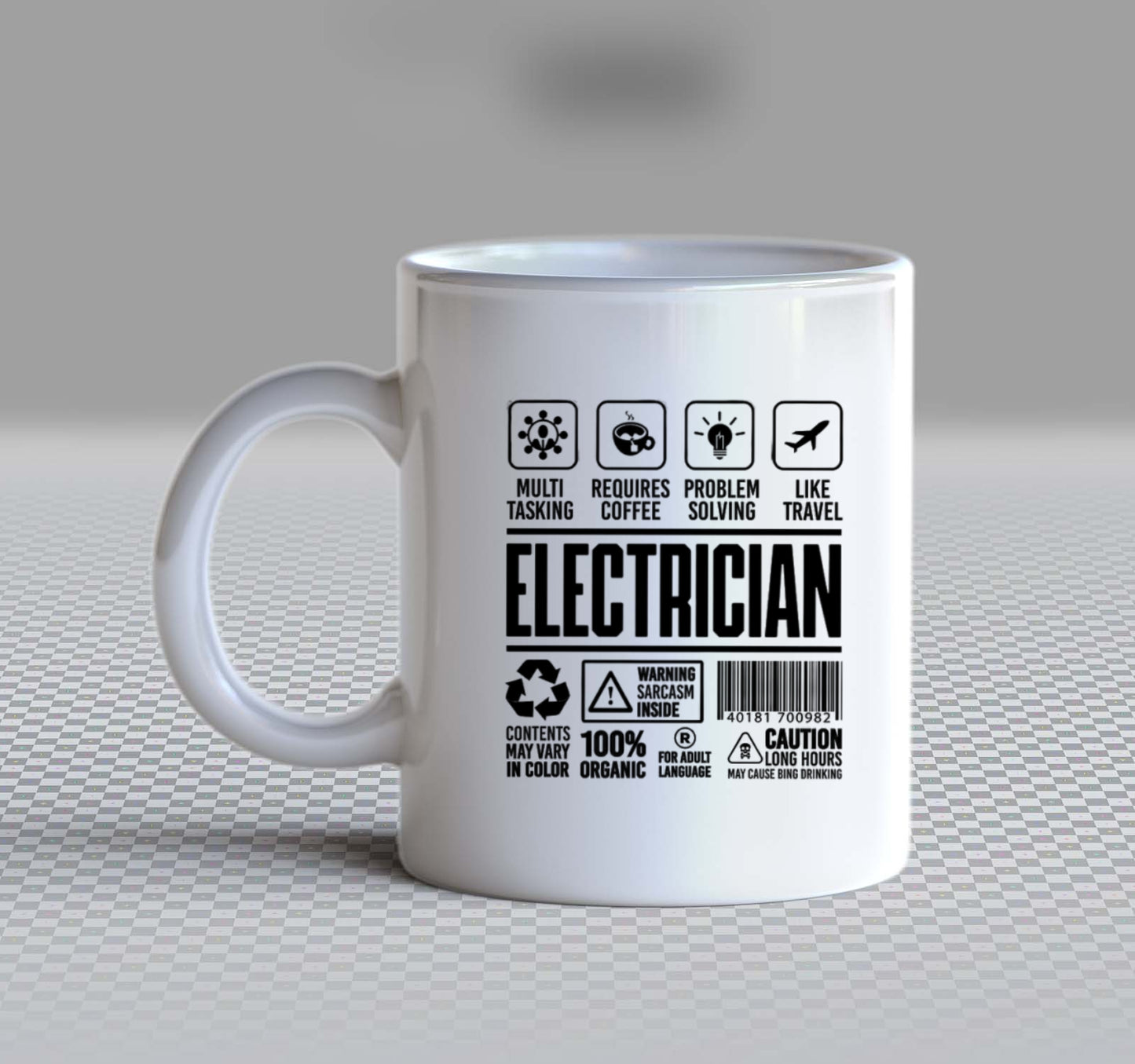 ELECTRICIAN Back text Mug 14