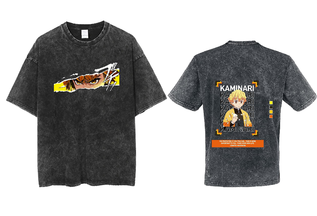Anime Demon slayer nezuko tanjiro One Size t- shirt Washed 14