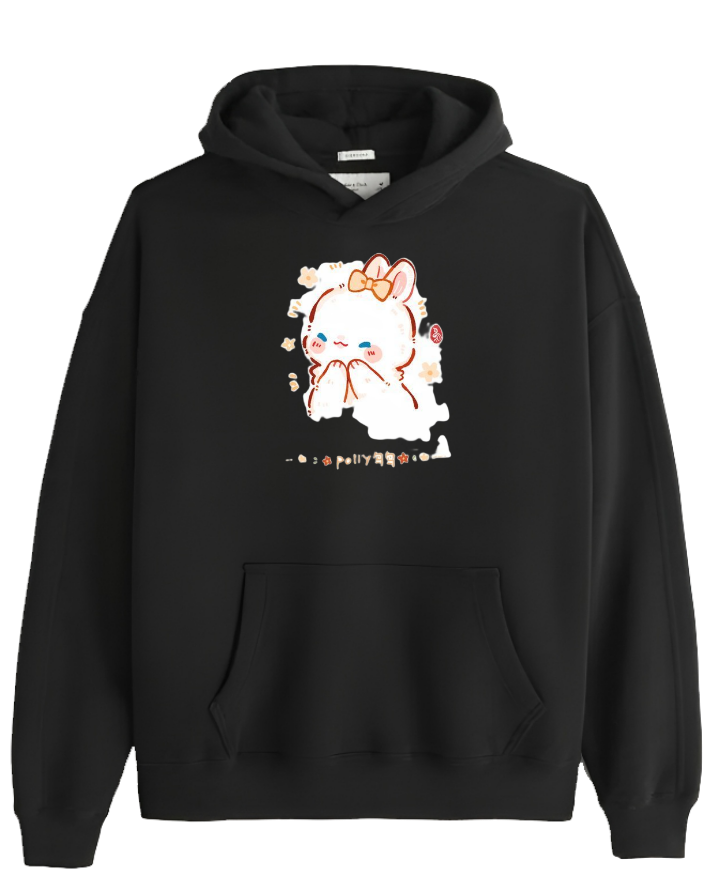 bunny Oversize Hoodie Black 14