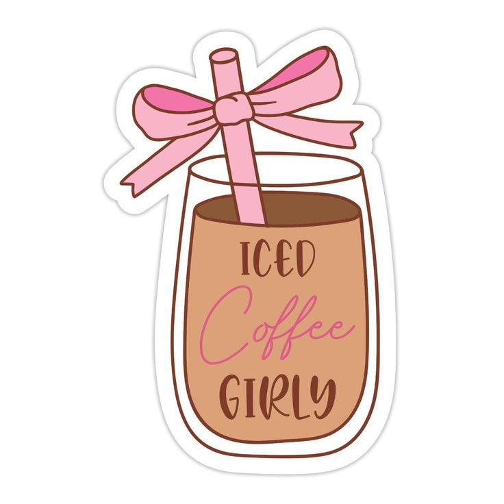Sticker ICED COFFEE GIRLY 14
