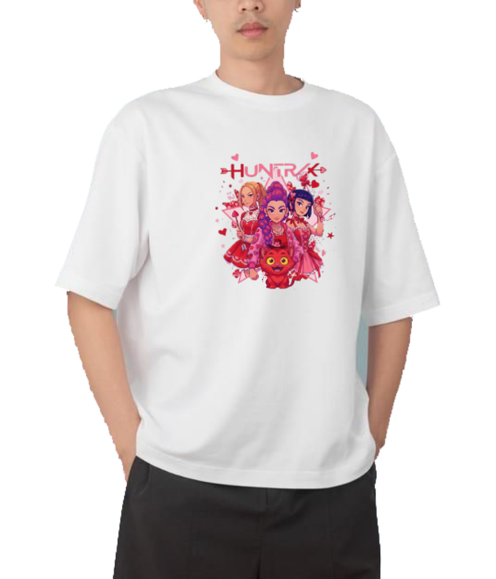 Hunterix kpop Oversize t- shirt White 14