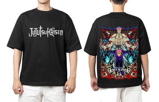 tjujutsu kaisen GOJO Oversize t- shirt Black Back 14