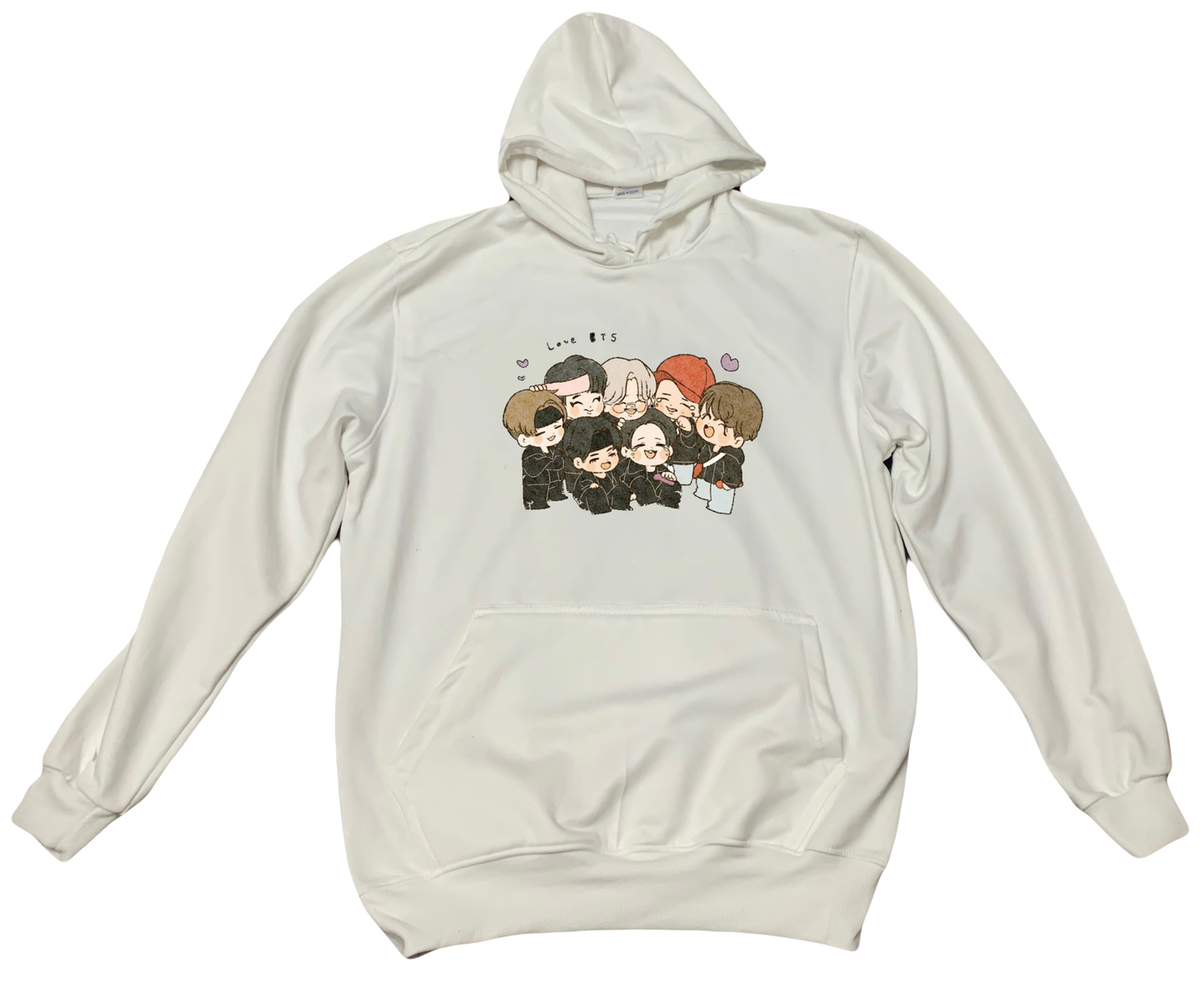 BTS One Size hoodie White 14