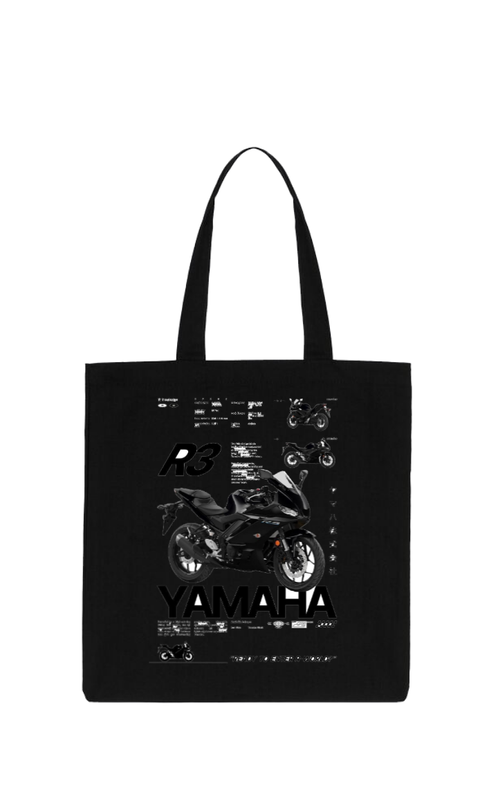 MOTOR CYCLE tote bag Black 14