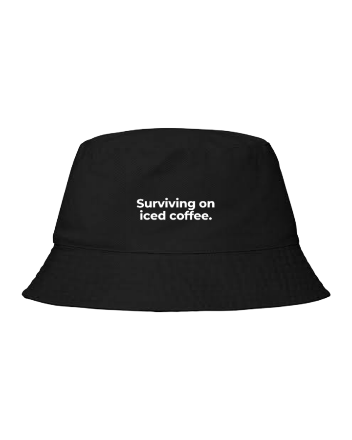 Bucket hat Fishman hat cap Surviving on iced coffee 151
