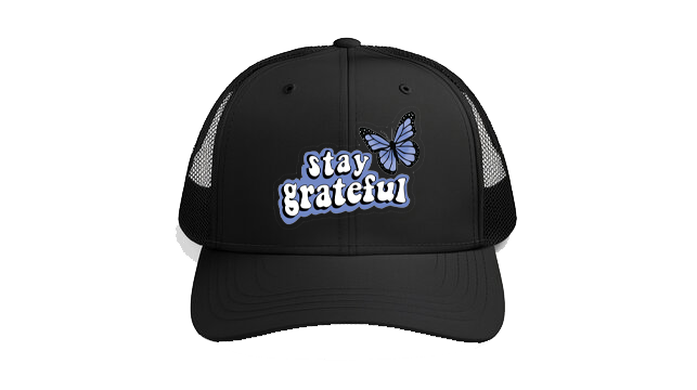 Baseball cap Black stay grateful 198