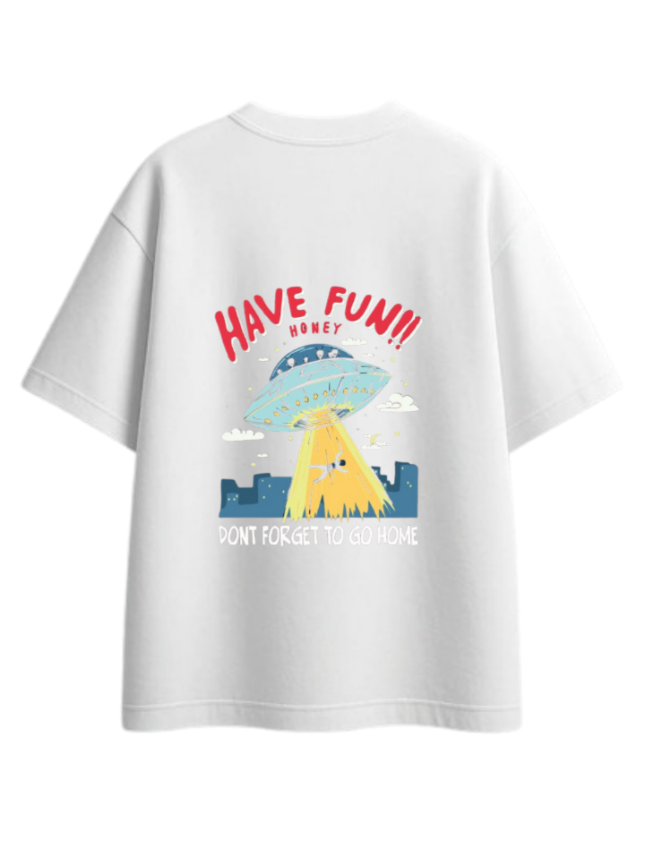 aliens One Size t- shirt White Back 15