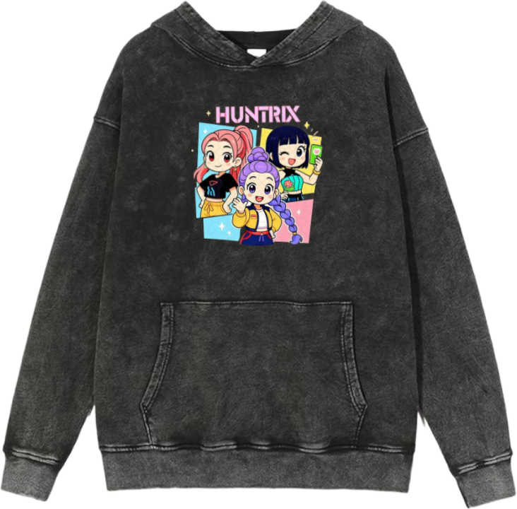 Hunterix kpop Oversize Hoodie Washed gray 15
