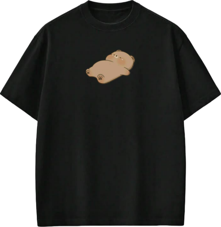 bear t- shirt Black 15