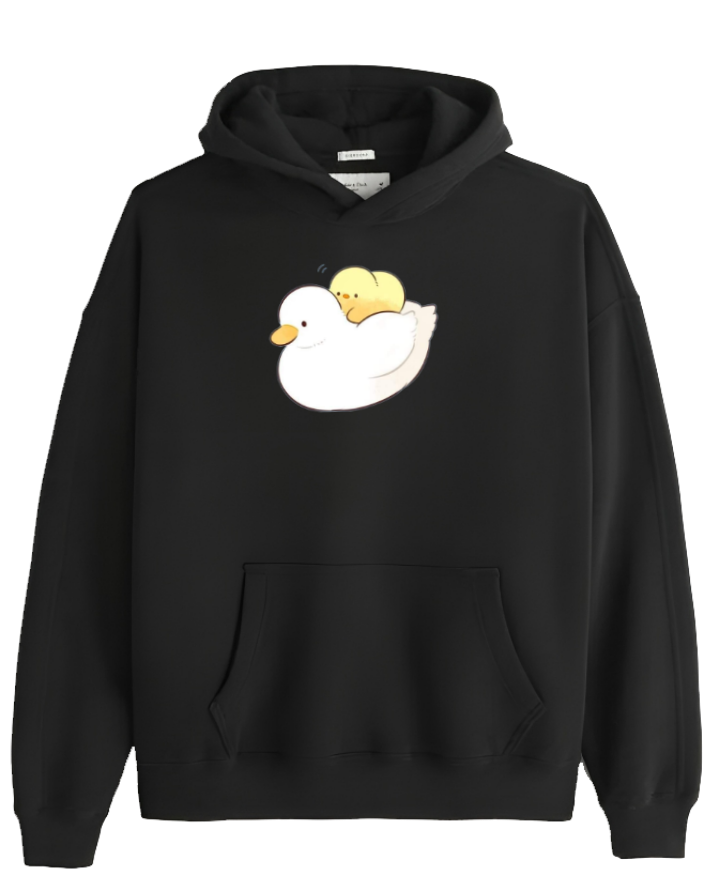 duck Oversize Hoodie Black 15
