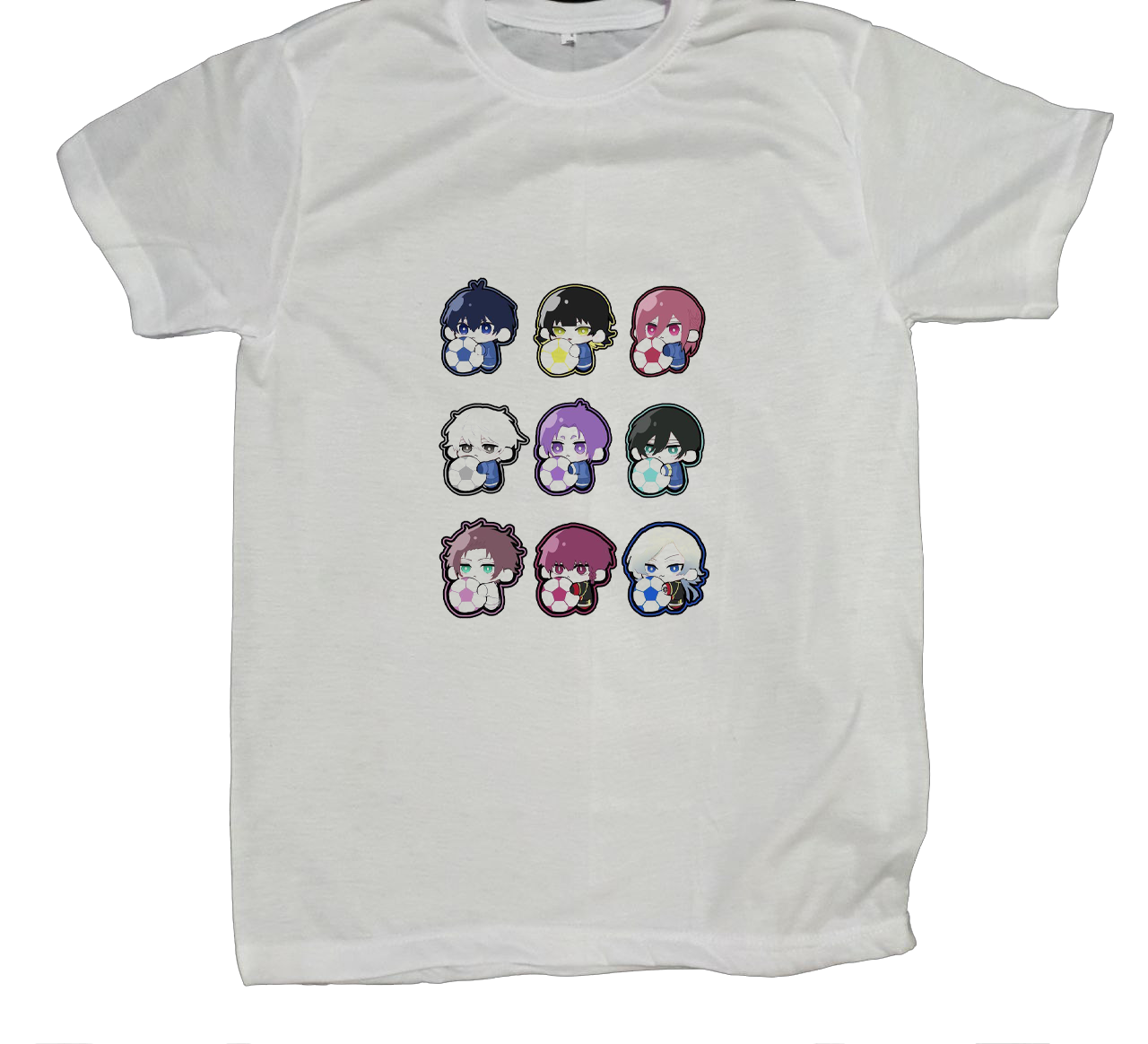 blue lock t- shirt fat White 15
