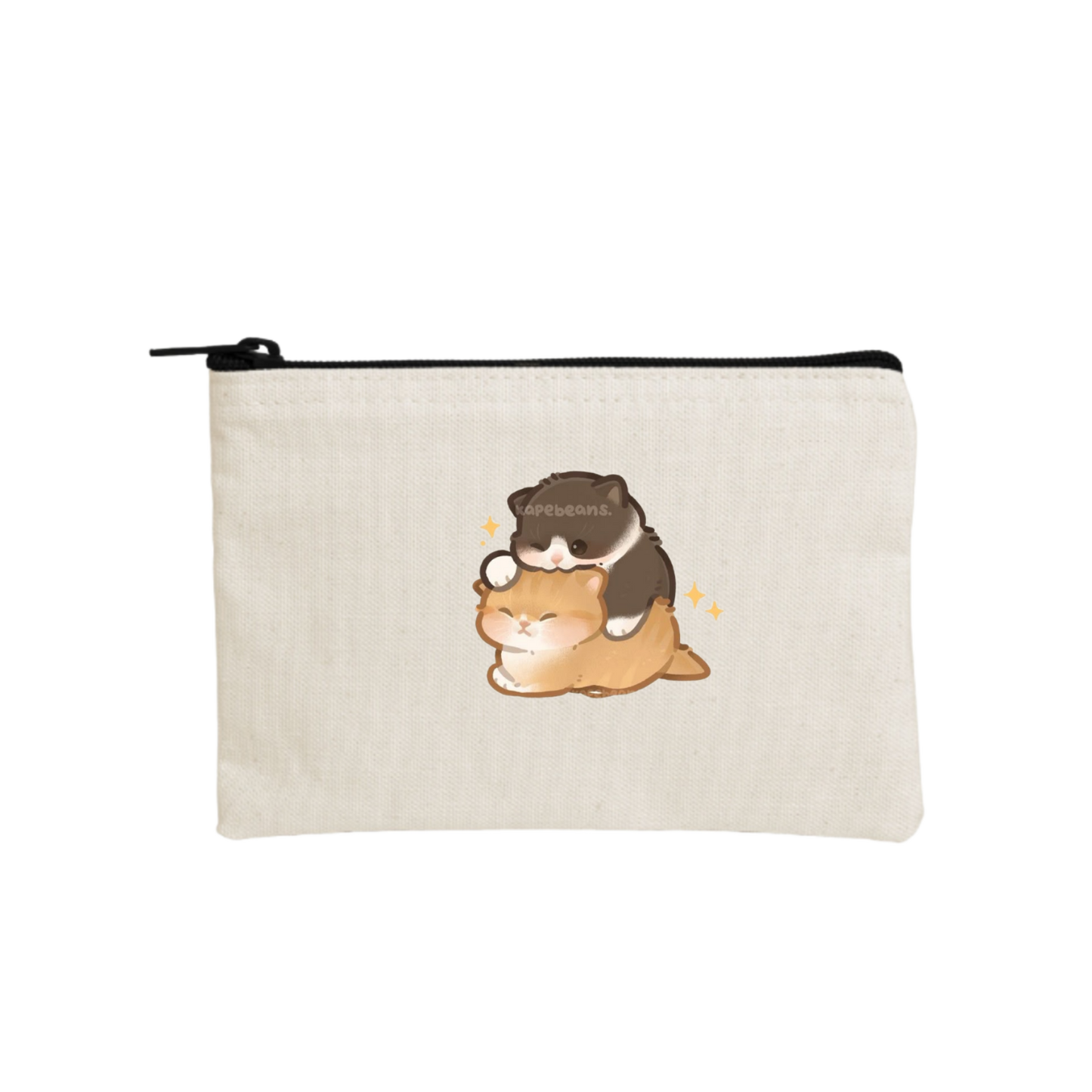 cat wallet pencil case Beige 15