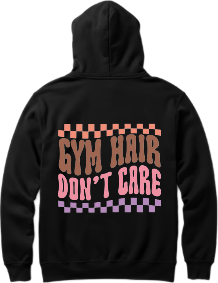 workout gym pilates Oversize Hoodie Black Back 15