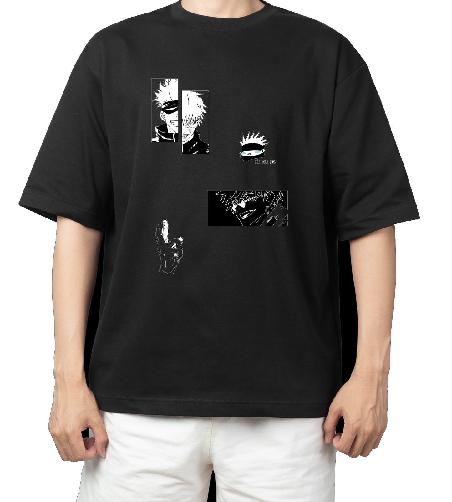 tjujutsu kaisen GOJO Oversize t- shirt Black 15