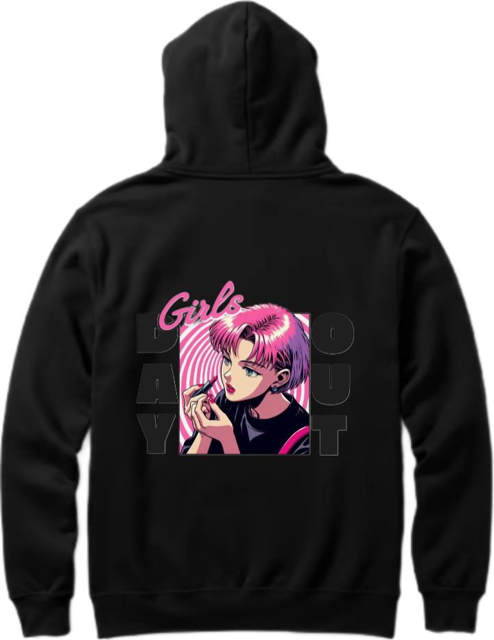 Girls Day Out Over Size hoodie Black Back 53