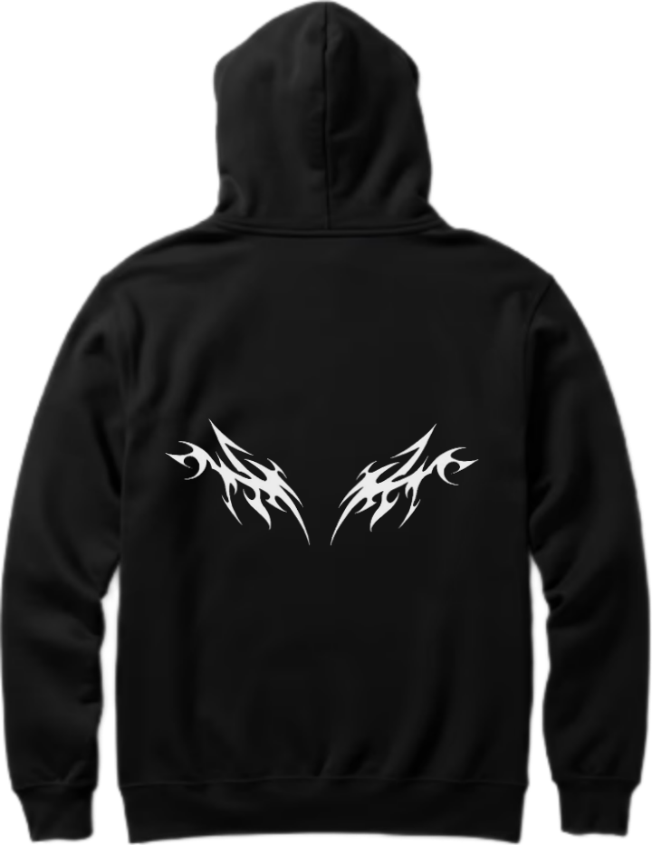 Goth Oversize Hoodie Black Back 15