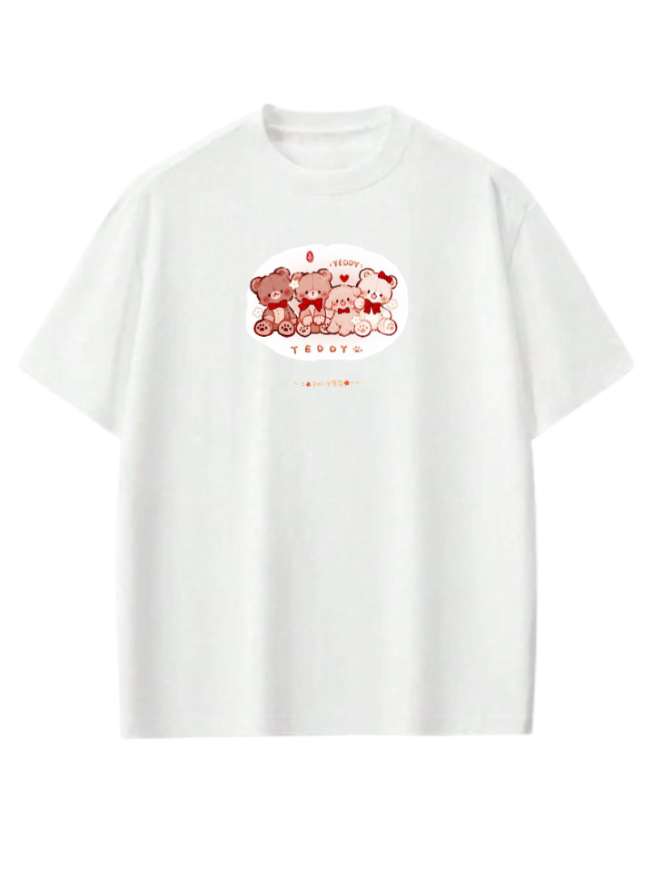 bear t- shirt White 15