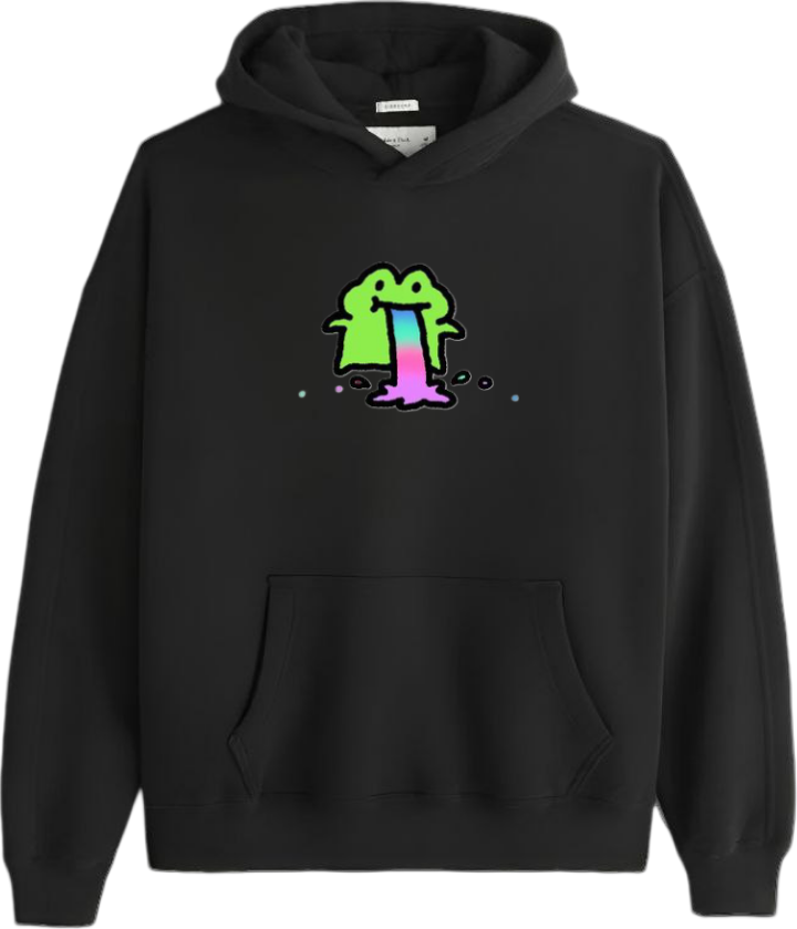 Frog Oversize Hoodie Black 13