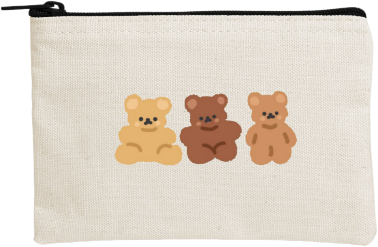 bear wallet pencil case Beige 15