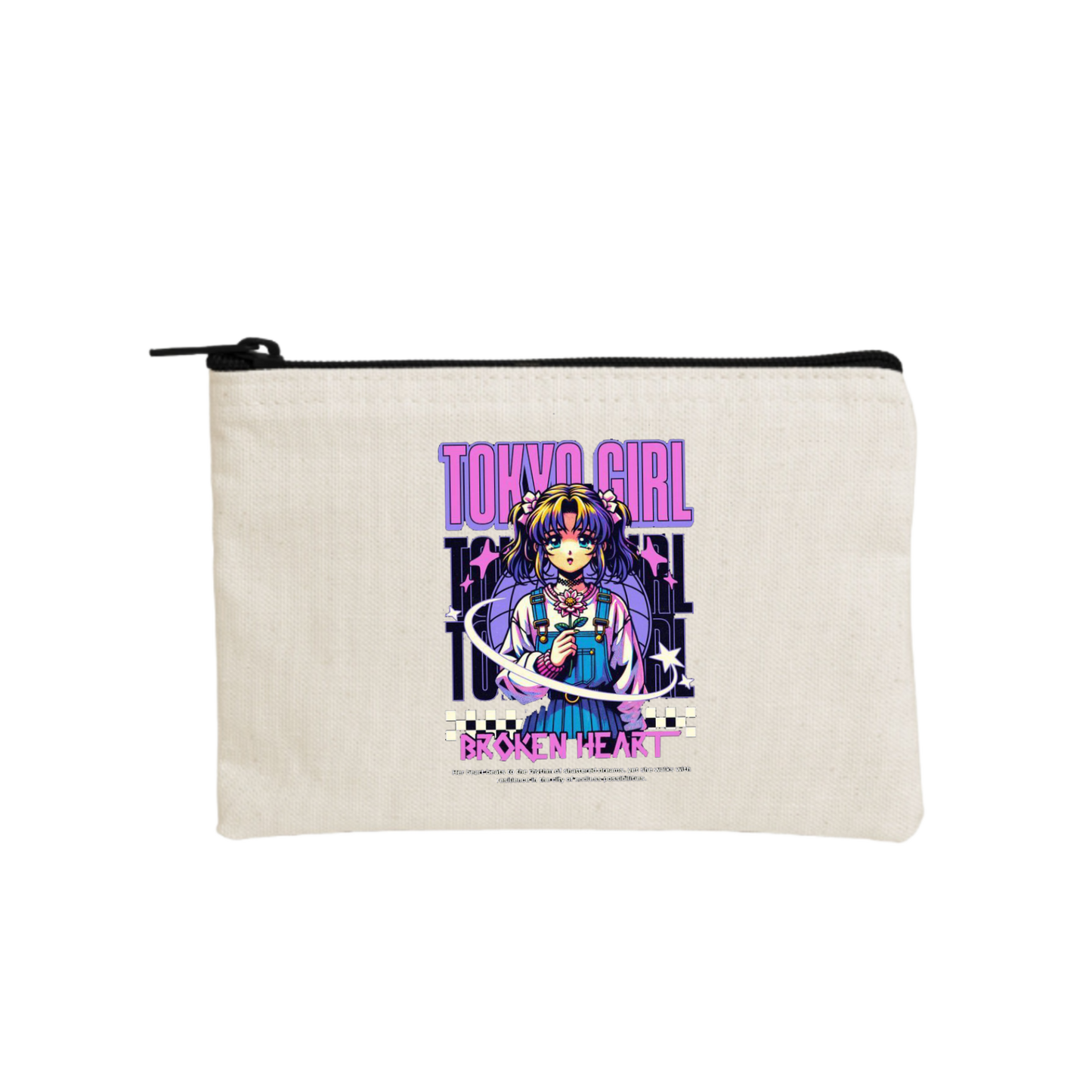 RANDOM ANIME GIRL wallet pencil case Beige 22