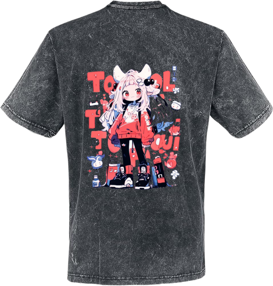 Never Be My Rival t- shirt Over Size Washed Back 15