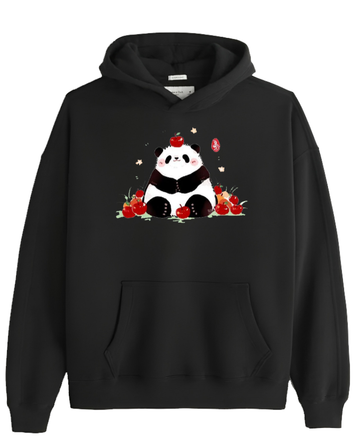 PANDA Oversize Hoodie Black 15