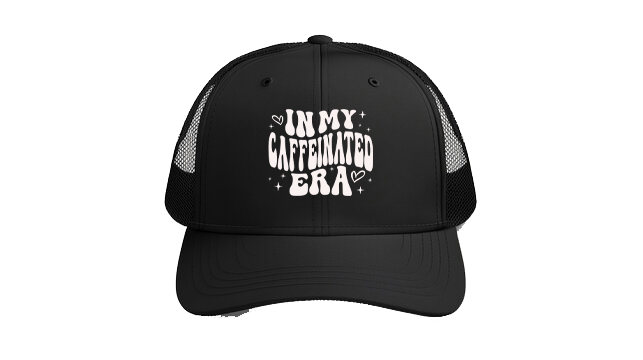 Baseball cap Black IN MY CAFFEINATED ERA 15