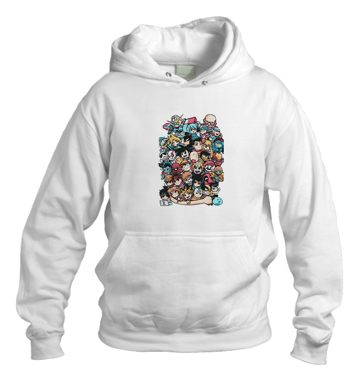 Collage / Mashup Over Size hoodie White 3